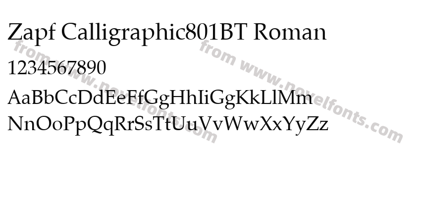 ZapfCalligraphic801BT-RomanPreview