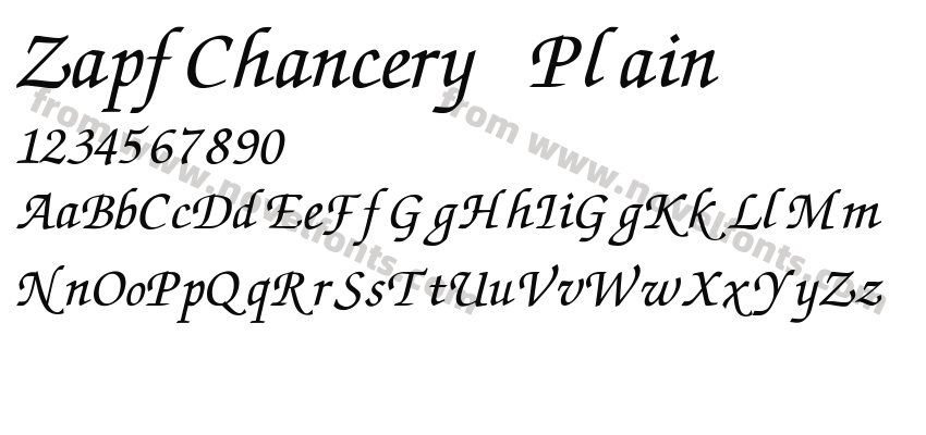 ZapfChancery PlainPreview