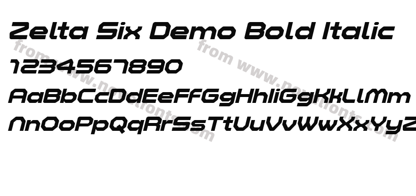 Zelta Six Demo Bold ItalicPreview