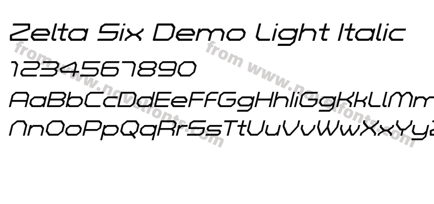 Zelta Six Demo Light ItalicPreview