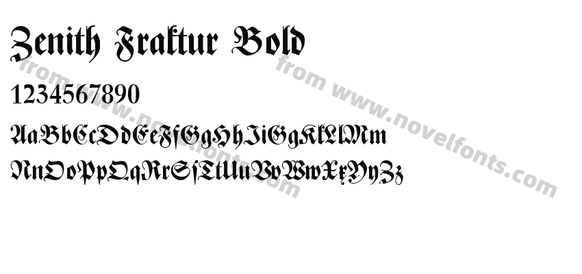 Zenith Fraktur BoldPreview