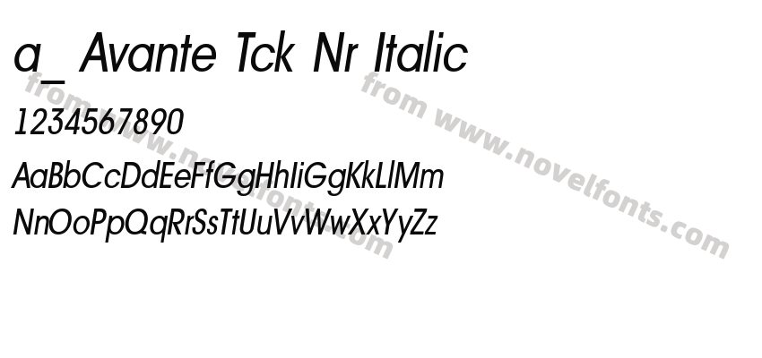 a_ Avante Tck Nr ItalicPreview