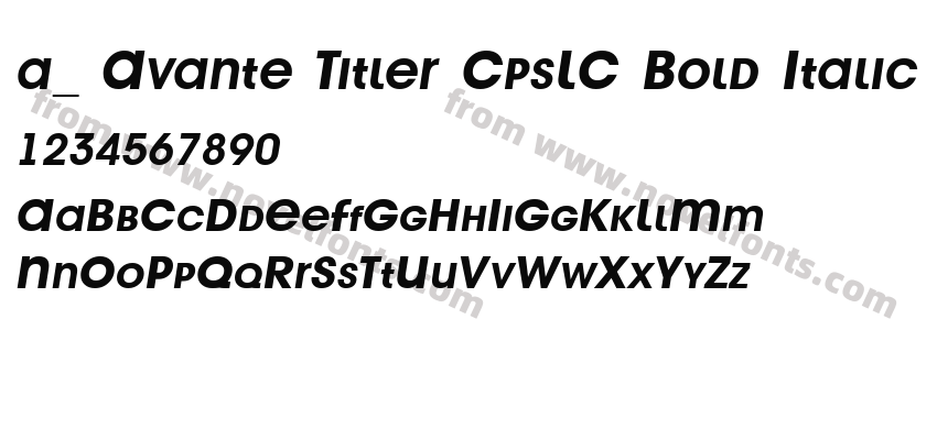 a_ Avante Titler CpsLC Bold ItalicPreview