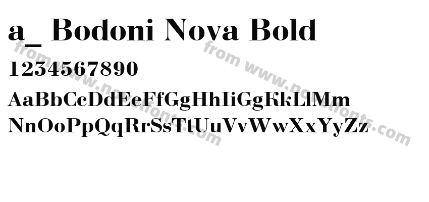 a_ Bodoni Nova BoldPreview