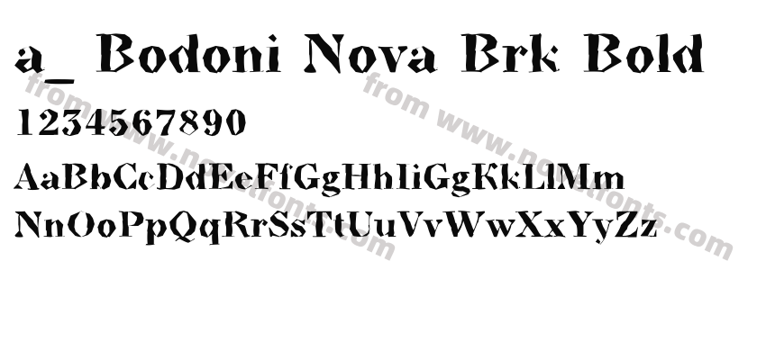 a_ Bodoni Nova Brk BoldPreview