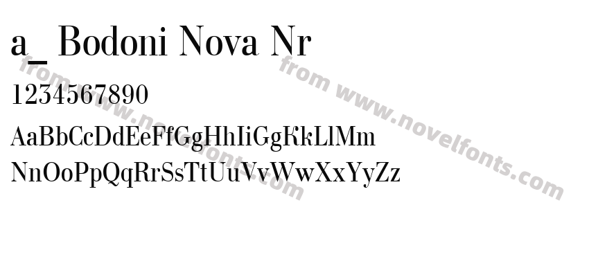 a_ Bodoni Nova NrPreview