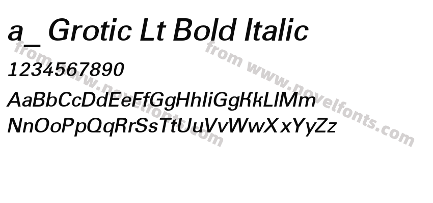 a_ Grotic Lt Bold ItalicPreview