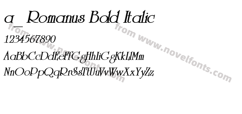 a_ Romanus Bold ItalicPreview