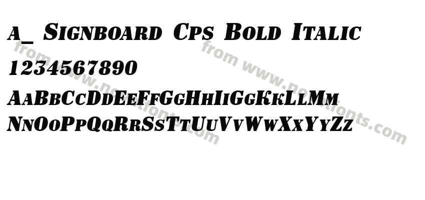 a_ Signboard Cps Bold ItalicPreview