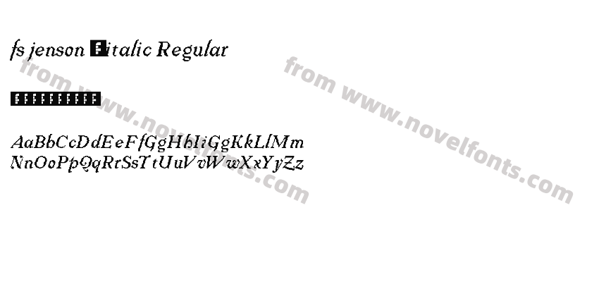 fs jenson 1 italic RegularPreview