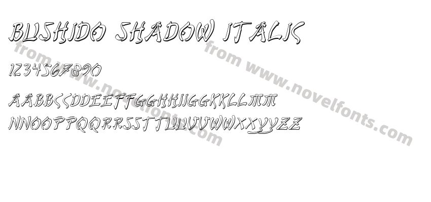 Bushido Shadow ItalicPreview