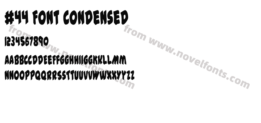 #44 Font CondensedPreview