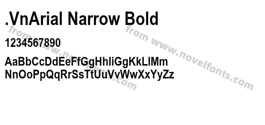 .VnArial Narrow BoldPreview