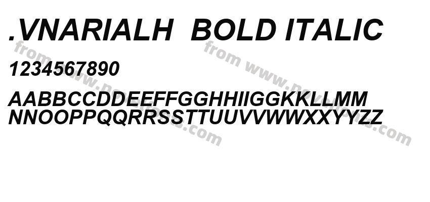 .VnArialH  Bold ItalicPreview