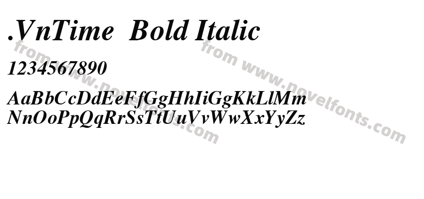 .VnTime  Bold ItalicPreview