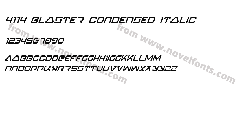 4114 Blaster Condensed ItalicPreview