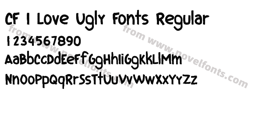 CF I Love Ugly Fonts RegularPreview