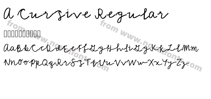 A Cursive RegularPreview