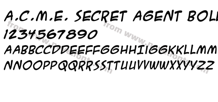 A.C.M.E. Secret Agent BoldPreview