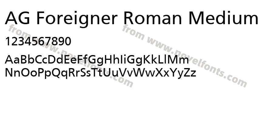 AG Foreigner Roman MediumPreview