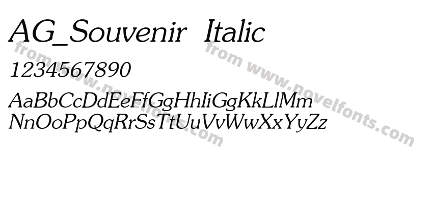 AG_Souvenir ItalicPreview