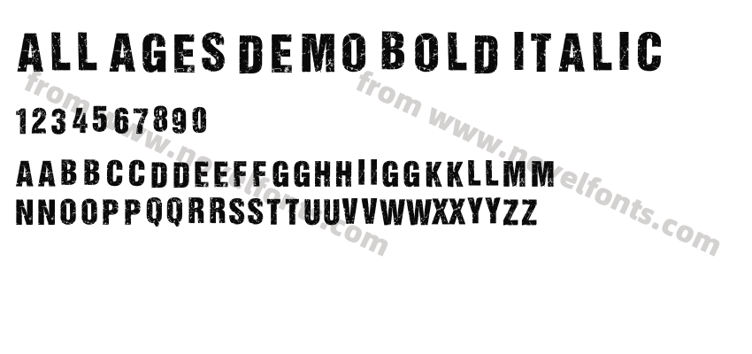 ALL AGES DEMO Bold ItalicPreview