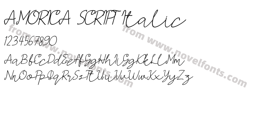 AMORICA SCRIPT ItalicPreview