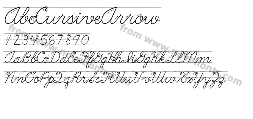 AbcCursiveArrowPreview