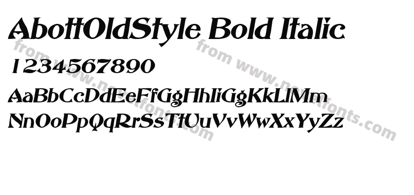 AbottOldStyle Bold ItalicPreview