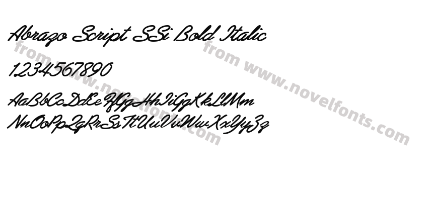 Abrazo Script SSi Bold ItalicPreview