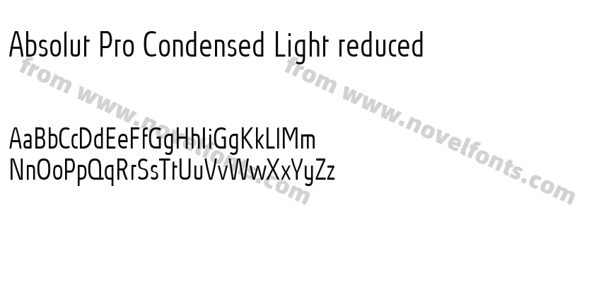 Absolut Pro Condensed Light reducedPreview