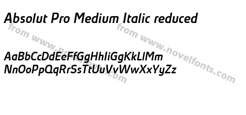 Absolut Pro Medium Italic reducedPreview