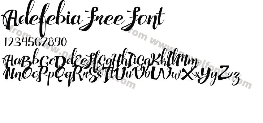 Adefebia Free FontPreview