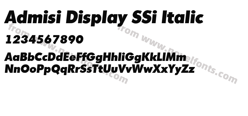 Admisi Display SSi ItalicPreview