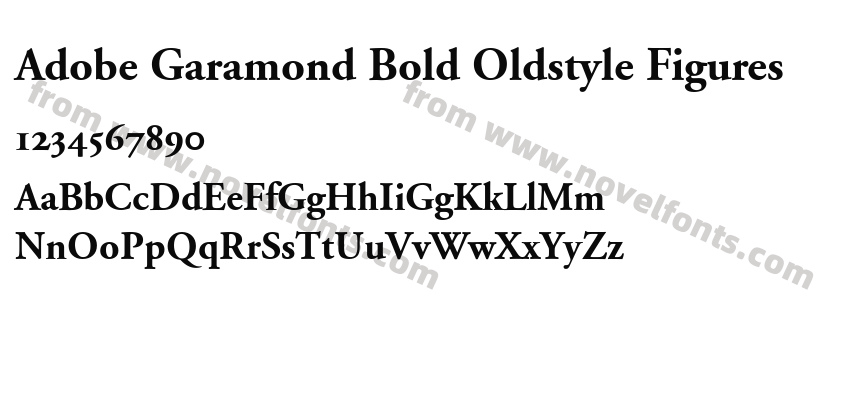 Adobe Garamond Bold Oldstyle FiguresPreview