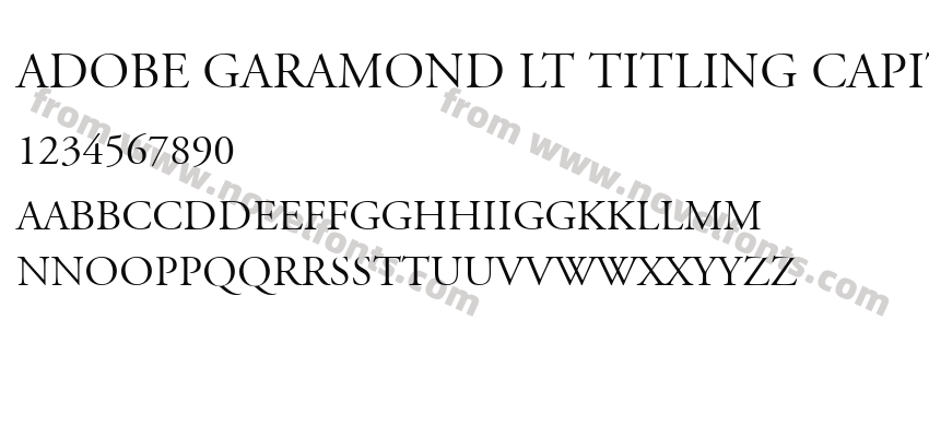 Adobe Garamond LT Titling CapitalsPreview