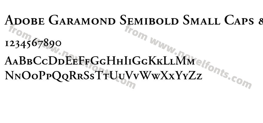 Adobe Garamond Semibold Small Caps & Oldstyle FiguresPreview