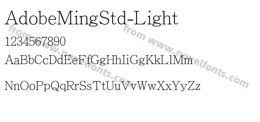 AdobeMingStd-LightPreview