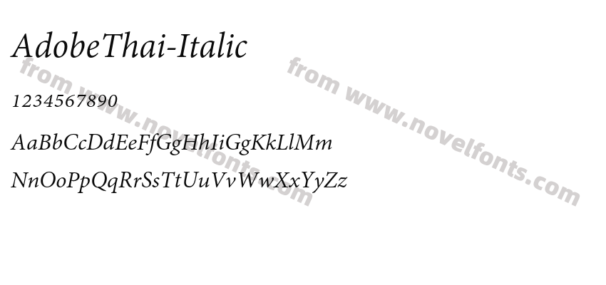 AdobeThai-ItalicPreview