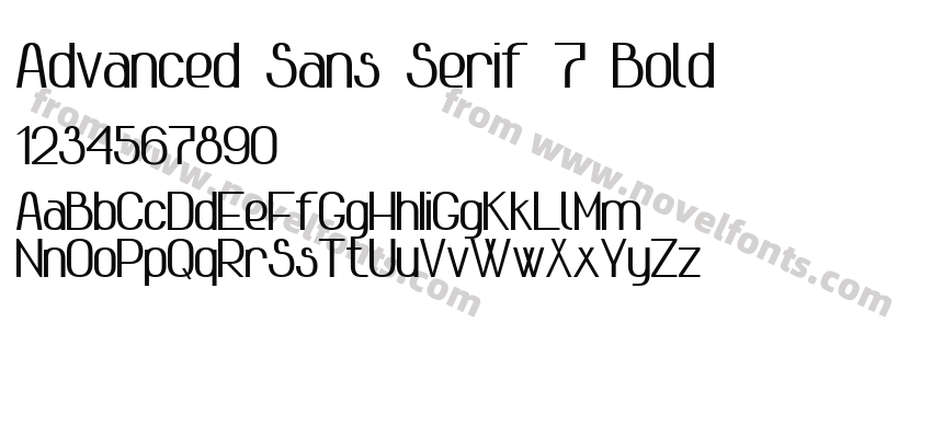 Advanced Sans Serif 7 BoldPreview