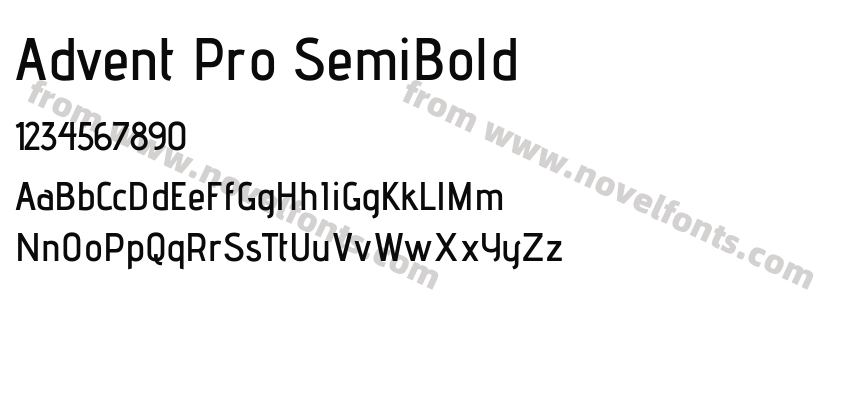 Advent Pro SemiBoldPreview
