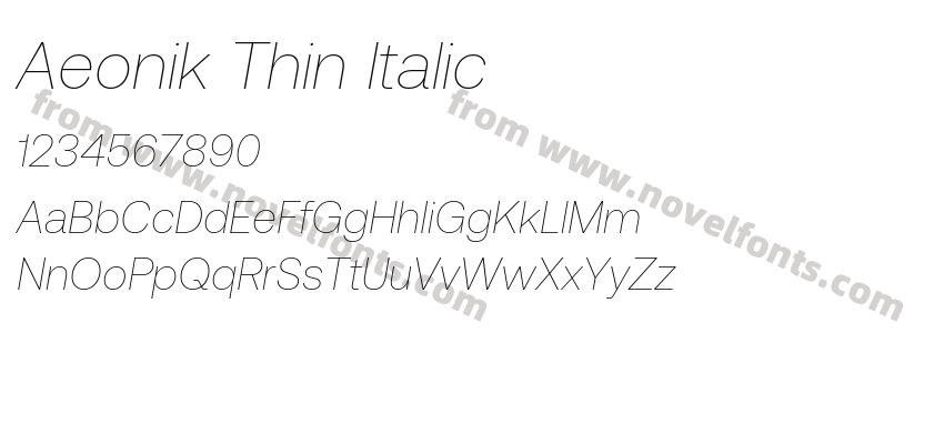 Aeonik Thin ItalicPreview