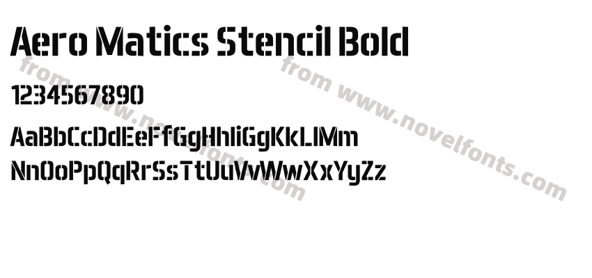 Aero Matics Stencil BoldPreview