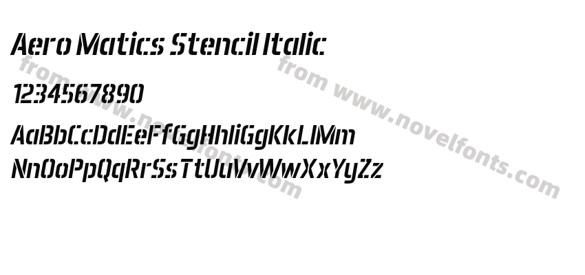 Aero Matics Stencil ItalicPreview