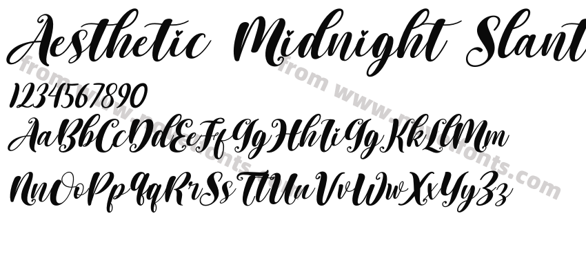 Aesthetic Midnight SlantPreview