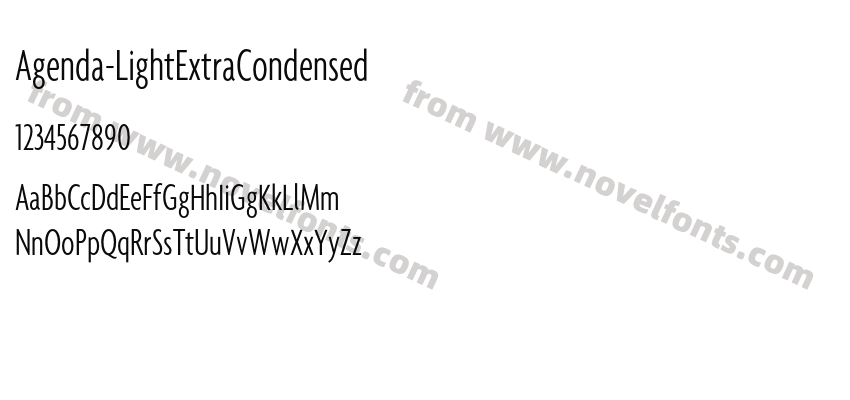 Agenda-LightExtraCondensedPreview