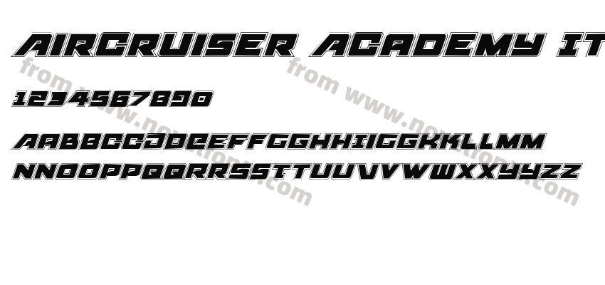 Aircruiser Academy ItalicPreview