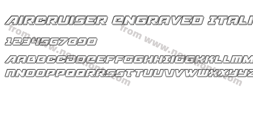 Aircruiser Engraved ItalicPreview