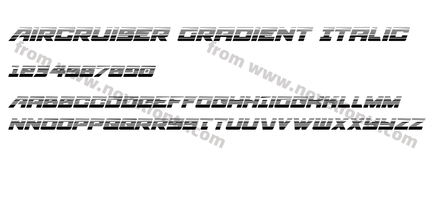 Aircruiser Gradient ItalicPreview