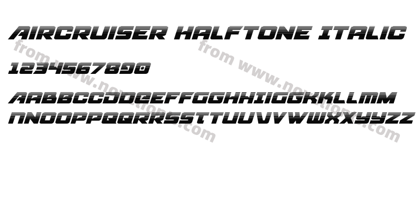 Aircruiser Halftone ItalicPreview